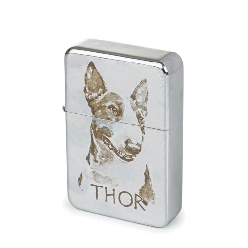 Wanapix | Mechero de Gasolina Personalizado Plateado con Diseño