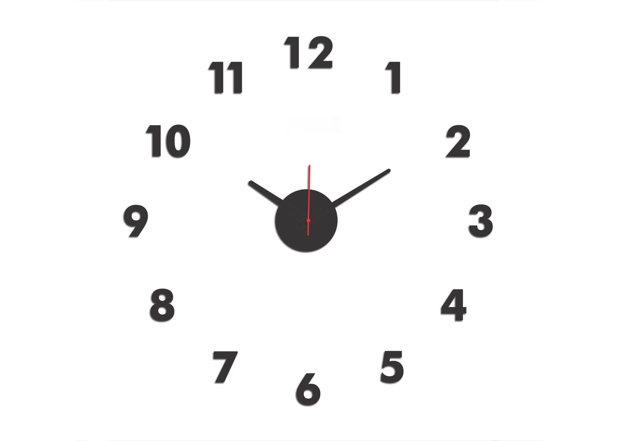 PSM HEAVEN IN HOME 303 Modern Decorative Acrylic 3D DIY Wall Clock Open Number Style (24 inch) (Black 303)