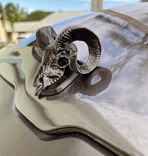 4th & 5th Gen 09+ Hood Ram Skull Badge Ornament Emblem fits Universal trucks1500 2500 3500
