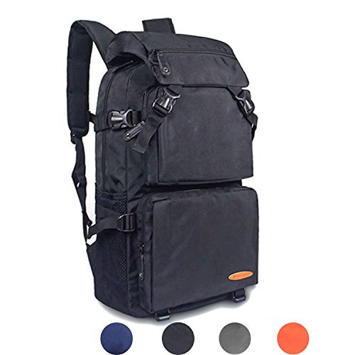 Lightweight Packable Durable Travel Hiking Backpack Daypack (Black)