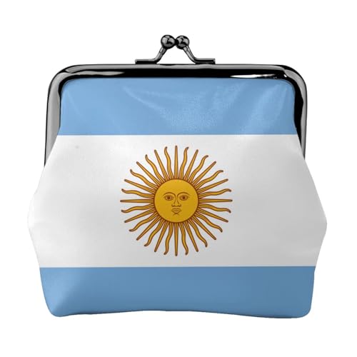 Pu Leather Buckle Coin Purse Argentina-Flag Girls Kiss-Lock Change Purse Wallets