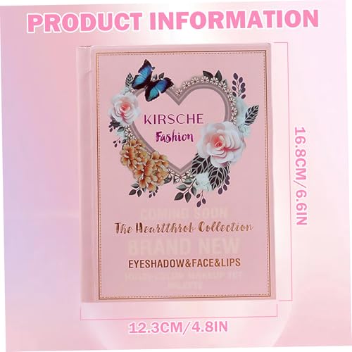 Paleta profesional de sombras de ojos rubor e iluminador en libro de maquillaje 6