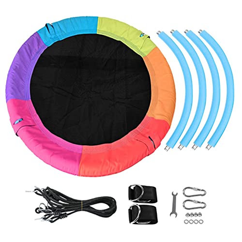 Baloiço Redondo ao Ar Livre | Balanço seguro e resistente com cordas ajustáveis ​​para crianças - Co