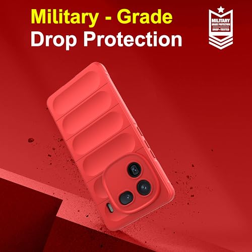 Image of Zapcase Back Case Cover for iQOO 12 5G | Compatible for iQOO 12 5G Back Cover | Liquid Silicon Magic Case with Camera Protection | Red
