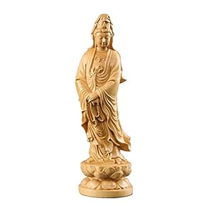 【修縁堂】最高級 木彫仏像 自在観音菩薩座像 彫刻 極彩色絵系 クスノキ 一刀彫 修縁堂】最高級 木彫仏像 自在観音菩薩座像 彫刻 極彩色絵系