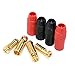 FLY RC 2 Paires Connecteur Chargeur de Batterie Anti-Étincelles Gold Bullet AS150 Mâle et Femelle pour S1000 et Plus [1 Paires Rouge + 1 Paires Noir]