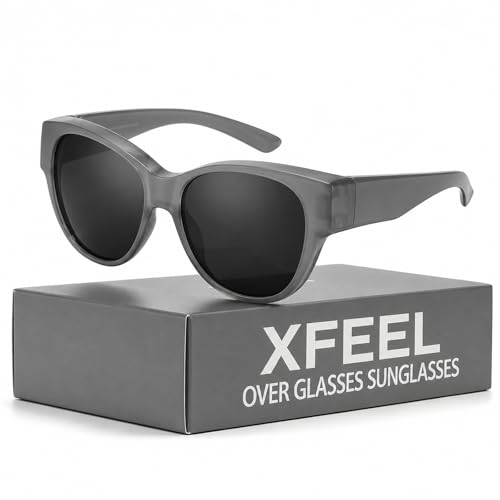 Image of Xfeel Polarized Over Glasses Sunglasses for Women Fitover Sun Glasses | Sunglasses that Fit Over Glasses, UV400 Protection, Outdoor Driving Shades, Over Reading /Prescription Glasses Sunglasses