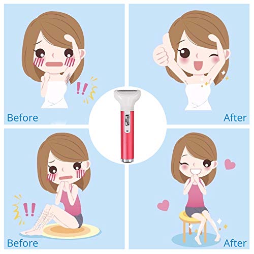 COLFULINE Elektrischer Rasierer für Damen, 5 in 1 Damenrasierer Epilierer Damen Elektrorasierer Trimmer USB Wiederaufladbar, Hautschonender Haarentfernung für Kinn Gesicht Beinen Achseln Bikinizone - Image 5