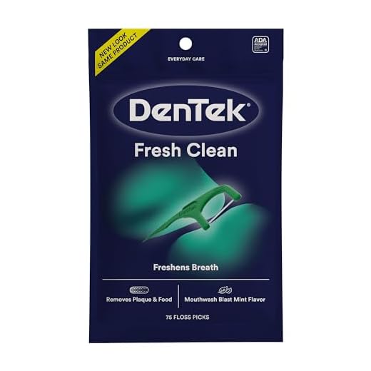 DenTek Fresh Clean Floss Picks, For Extra Tight Teeth, 75 Count