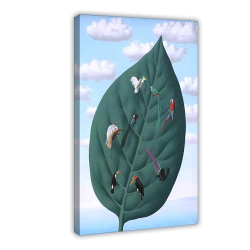 Toile Magritte Les Trois Dimensions impression surréalisme décoration murale salon bureau 30x45