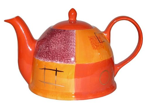 Teekanne mit Stövchen - Cha Cult Patricia Set 1,5l (handbemalt,Goldauflage)