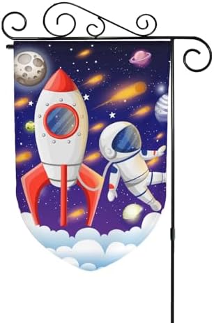 Bandeiras de jardim do espaço sideral 31,8 cm x 45,7 cm bandeira ...