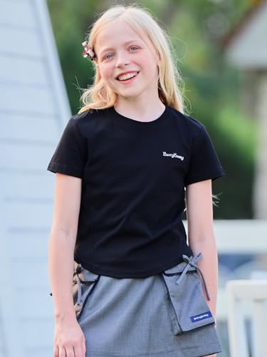 Image of Girls Short Sleeve T Shirts Cotton Tee for Girls Tops for Teen Kid Summer Crewneck Blouse