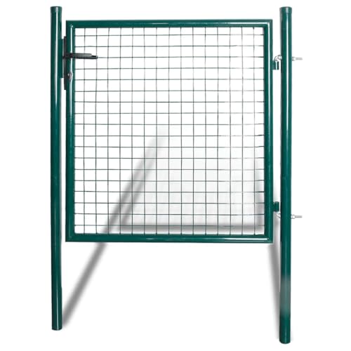 vidaXL Puerta de Valla Individual de 100x100 cm Acero con Recubrimiento en Polvo