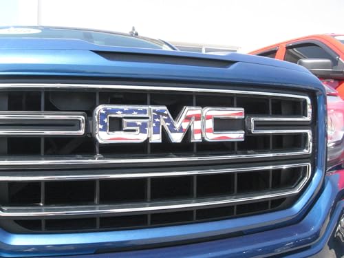 GMC Sierra American Flag GMC Grille Emblem Overlay Decal 2014-2018