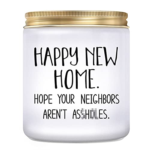 House Warming Presents for New Home- Housewarming Gift, New Home Gifts for Home, Funny Housewarming Gifts, New Home Owner Gift, New House Gift, Lavender Candles (7oz)
