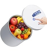Heapsion Vacuum Food Storage Container, Rice, Pet Food Storage Container, Stainless Steel, Airtig...