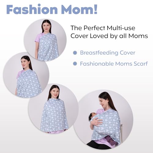 Image of a baby cherry-Nursing Cover, Nursing Covers for Feeding Mom, Feeding Cover Breastfeeding Mother, Feeding Cover for Mom, Multi-Use, Breathable, 360 Full Privacy (Grey),1 Count