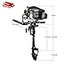 CUKUSIN 4 Stroke 7.5 HP Outboard Engine 196cc Air Cooling System Outboard Boat Motor with Luxury Handle, Kill Urgent Stop Switch, Outboard Engine Cover