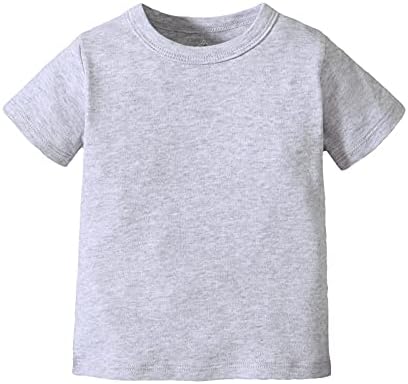 OPAWO Unisex Toddler Child Crew Neck T-Shirt 4 Pack Toddler Quick Sleeve Stable Coloration Tees Shirts for Boys Women 6 Months-5T 5