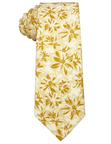 Image of Kebocis Mens Skinny Cotton Floral Tie for Men