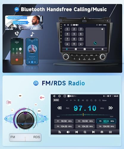 Image of Podofo 2G+64G Android 15 Car Radio Stereo for Honda Accord 2003-2007