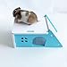 Wooden Dwarf Hamster House DIY Gerbil Hideout Hut Pet Sport Exercise Natural Funny Nest Toy (Pack of 2) (Blue)