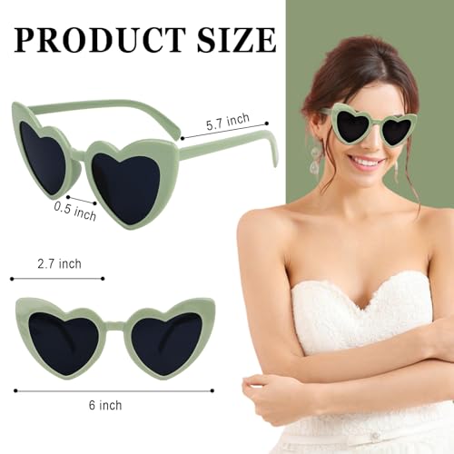 Heart Sunglasses 8 Pairs Bachelorette Party Heart Shaped Sunglasses Bulk Bridal Party Glasses Favors for Women Girls2