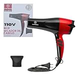 Secador de Cabelo Profissional Premium, 3000W, 110V, Vermelho