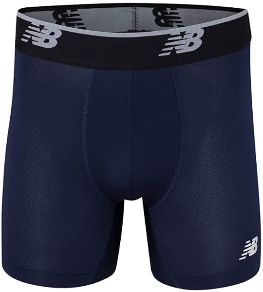 New Balance Men's Mesh 5" No Fly Boxer Brief, Athletic Compression Underwear (3-Pack), Lead/Pigment/Black, 5X-Large2