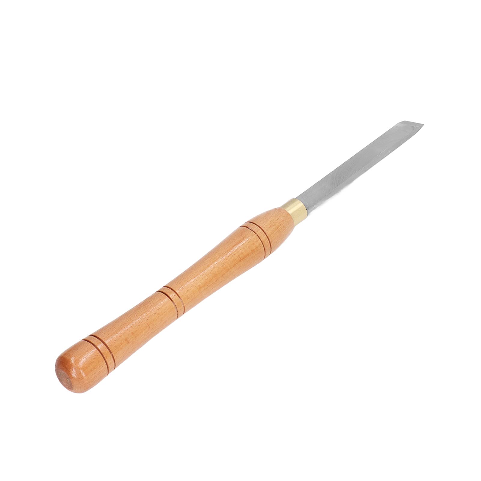 Gubia Sesgada para Torneado de Madera, Herramienta de Carpintería en Acero HSS con Mango de Haya, Cincel para Torno de Madera con Cubierta de Hoja