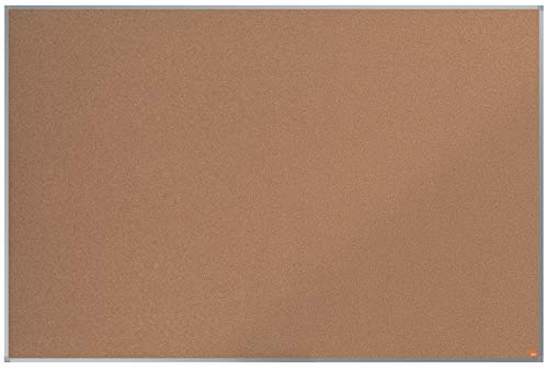Nobo Cork Noticeboard, 1800 x 1200 mm, Aluminium Trim, Corner Wall Mounting, Essence Range, Light Brown, 1903997