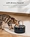 Cat Water Fountain, 71oz/2.1L Cat Fountain for Drinking with Copper Faucet, MISFANS-Designed Pump & Filter, Plastic Automatic Pet Water Fountain Bowl & Dispenser with 3-Pack Replaceable Filters