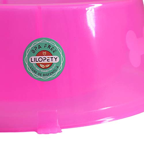Comedouro Para Cachorro Patinhas - 1000 Ml Rosa