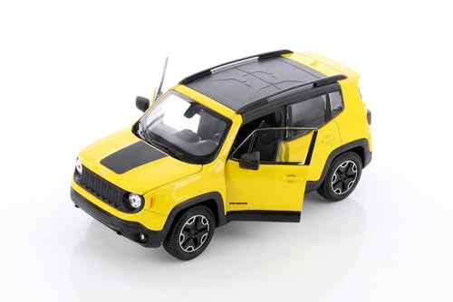 Renegade Trailhawk SUV a escala 1:24 amarillo miniatura 6