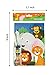 TINYMILLS Safari Zoo Animals Coloring Book for Kids with 12 Coloring Books and 48 Crayons Fun Jungle Book Animals Birthday Party Supplies Zoo Party Favor Bag Fillers