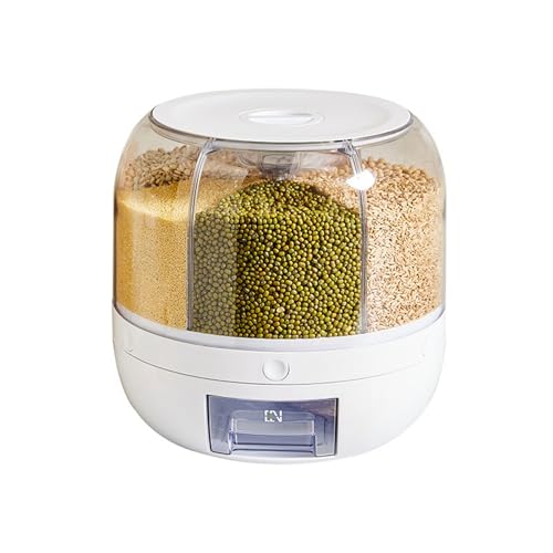 Riiichflowshop - Contenedor de almacenamiento de cereales versátiles con 6 contenedores extraíbles sellados cereales secos