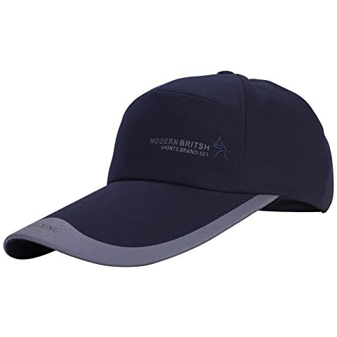 Long Brim Baseball Cap for Men Sun Visor Hat Peak Cap Snapback Hat Sun UV Protection Hat Adjustable Outdoor Sports Casual Hat with Built-in Sweatband for Hiking Camping Travelling Running Cycling Cover