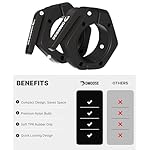 DMoose Fitness Barbell Clips 2 Inch (Pair) - Quick Release Olympic Barbell Clamps & Collars with Anti Slip TPR Grip for Secure Weightlifting and Powerlifting - Weight Clips for Bars at Home or Gym - Image 5