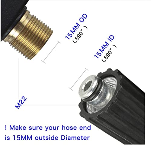 Image of Pressure Washer M22 Gun for Car Wash, Floor Cleaning | Free Inlet Filter | With Safety Lock | Suitable for Every Pressure Washer | Universal Fitting | Orange