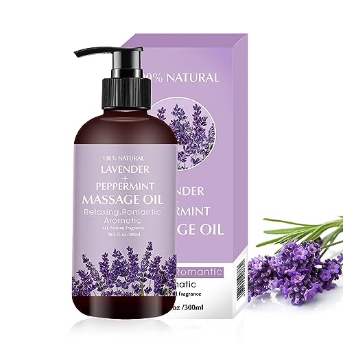 Lavender Massage Oil for Calming, Soothing and Relaxing Muscles Massage Oil for Massage Ideal Body Oil for Skin Moisturizing for Men and Women