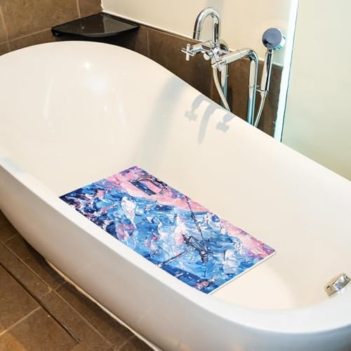 Alfombra antideslizante para baño extralarga con PVC de secado rápido 6