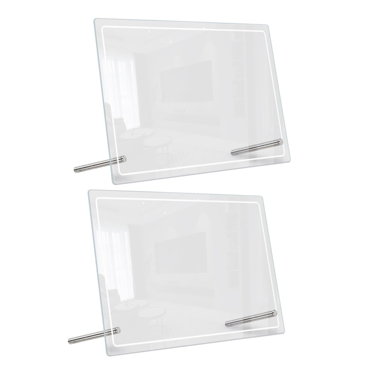 Abwischbare Notiztafel für Schreibtisch aus Acryl, 2 Stück