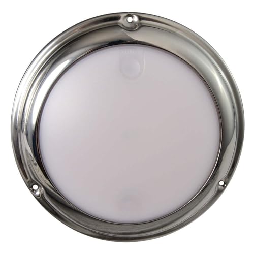 New Touchdome Led Dome Light lumitec 101097 Stainless Bezel Dia. 6.75