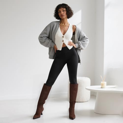 Image of Modatope Knee High Boots for Women Kitten Heel Boots