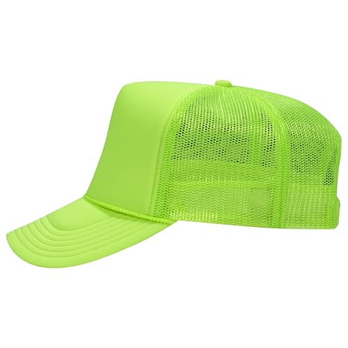 Image of OTTO Polyester Foam Front 5 Panel High Crown Mesh Back Trucker Hats in 97, Bulk, Wholesale