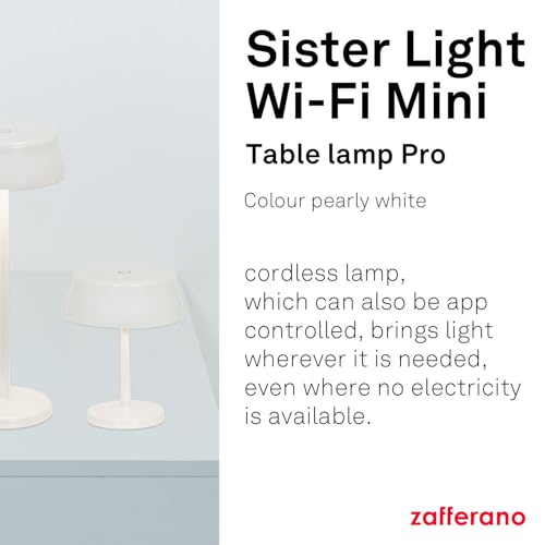 Zafferano, Sister Light Wi-Fi Mini Lamp, Cordless Rechargeable Table Lamp with Remote Control - Image 2