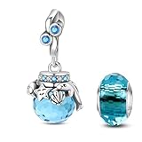 HappyStar Abalorio para mujer, colgante de plata de ley 925, Plata de ley Zirconia cúbica
