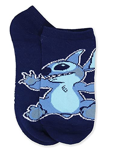 Disney Womens Modern Graphics Nightmare Before Christmas Lilo & Stitch - 6 Pack No Show Novelty Socks