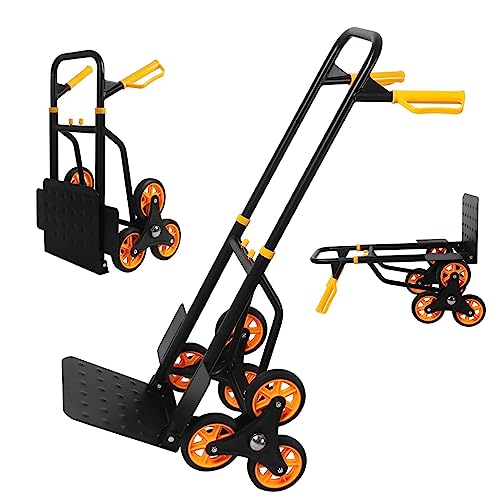 ExGizmo Stair Climbing Cart,Hand Truck Dolly,550 LBS Heavy-Duty Trolley Cart,Adjustable Portable Stair Climber Hand Trolley with Soft Handle and Cord by ExGizmo - Used condition - CA$131.26